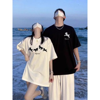 Áo Thun Đôi Nam Nữ Mặc Cùng Người Yêu, Cặp Áo Phông Đôi Chất Liệu Prenium Cotton 100% hình Cừu Nhảy croptop nữ [A041]
