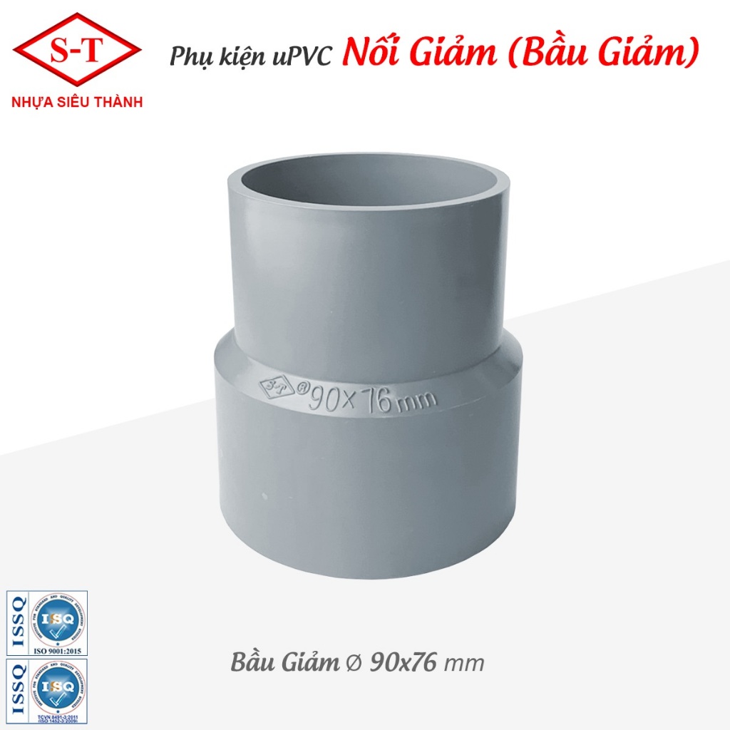 Nối giảm - Bầu giảm (76=>90) 76/60 * 90/21 - 90/27 - 90/34 - 90/42 - 90 ...