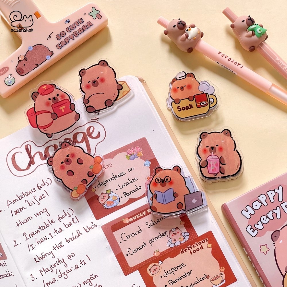 Kẹp nhựa Capybara (Giao mẫu ngẫu nhiên)