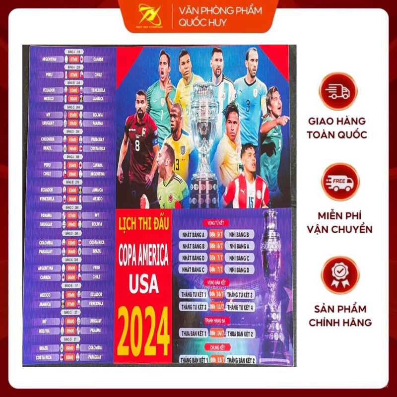 LICH THI ĐẤU BÓNG ĐÁ COPA AMERICA 2024 - VPP QUỐC HUY | Shopee Việt Nam