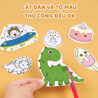 Tranh Tập Tô Màu Dán Tường 3M Cho Bé, Có Thể Cắt Hình Dán Làm Kỉ Niệm, Keo Đặc Biệt Có Sẵn Mặt Sau Của Giấy 89017