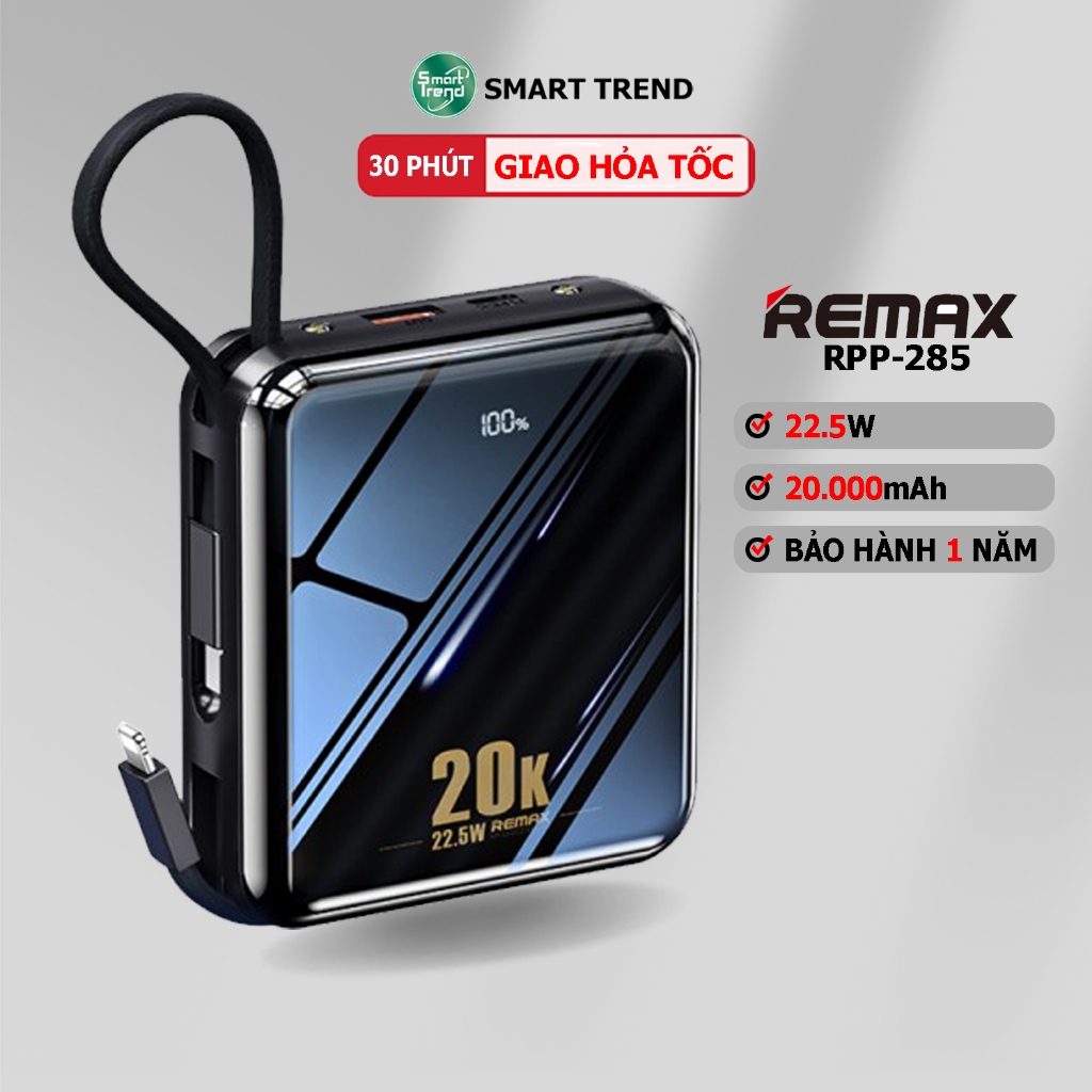 Pin sạc dự phòng 20000mAh REMAX RPP-51 - Pin Dự Phòng Sạc nhanh 22.5W ...