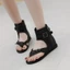 Giày sandal chiến binh nữ CAILUOYA xỏ ngón cài khóa basic sang trọng, giày boot nữ NH14 - Laylalay.n