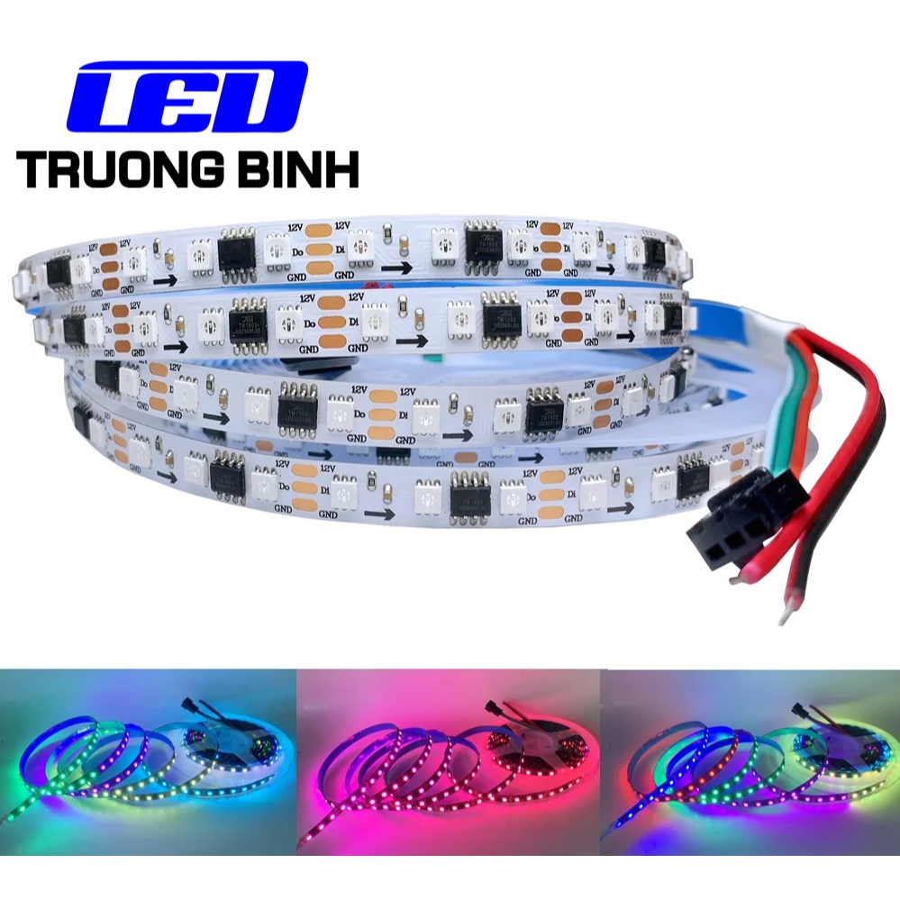 ĐÈN LED FULL MÀU WS2811 UCS1903 RỘNG 8MM 96LED/MÉT 108LED/MÉT ĐIỆN ÁP ...