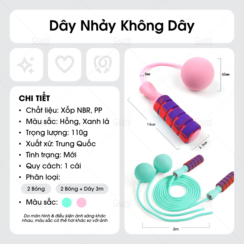Dây Nhảy Thể Dục Đàn Hồi Không Dây, Có Điều Chỉnh Hỗ Trợ Luyện Tập Thể Thao Tiện Lợi Tại Nhà - DN03