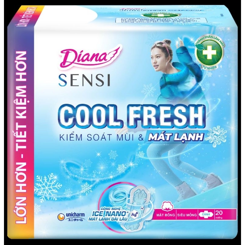 1 gói DIANA SENSI / Siêu thấm  siêu mỏng 20 miếng