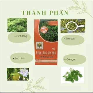 COMBO 2 TRÀ ĐINH LĂNG, NGỦ NGON, GIẢM LO ÂU, CĂNG THẲNG. MỆT MỎI, TUẦN HOÀN MÁU TỐT, TĂNG SỨC ĐỀ KHÁNG