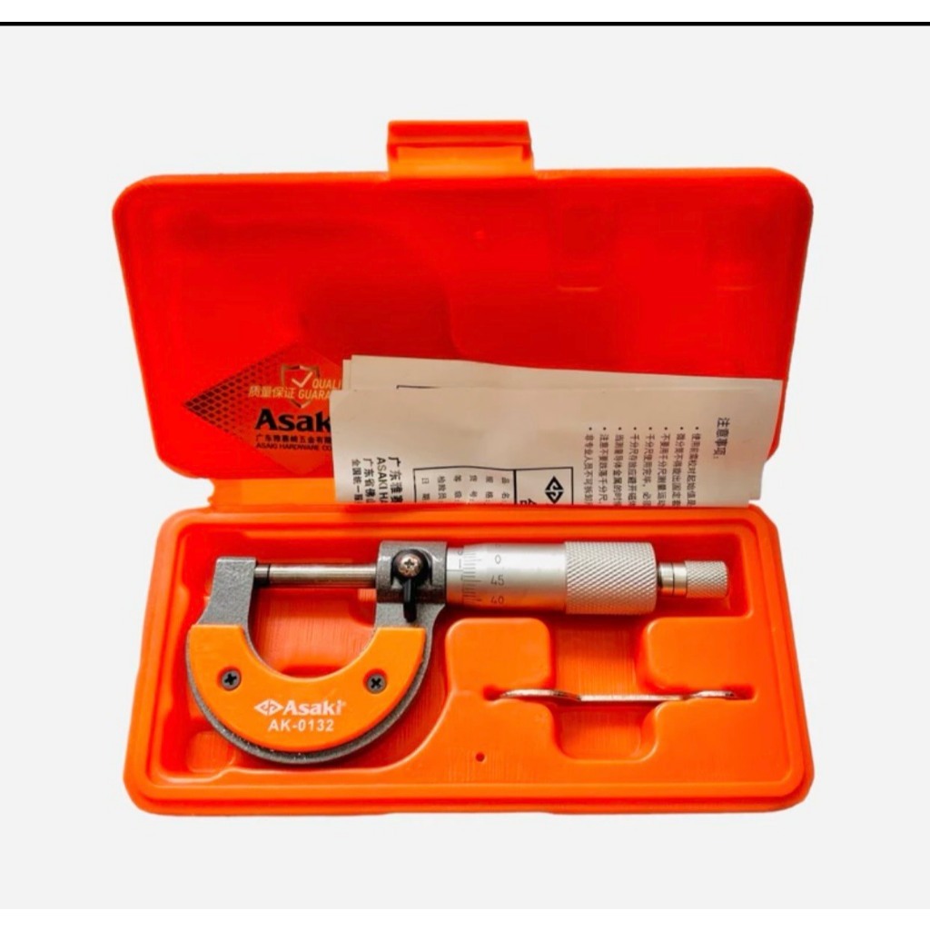 Panme đo ngoài cơ khí Asaki AK-0132,panme Asaki 0-25mm,thước panme đo ngoài,panme cơ,sản phẩm panme,thước kẹp panme