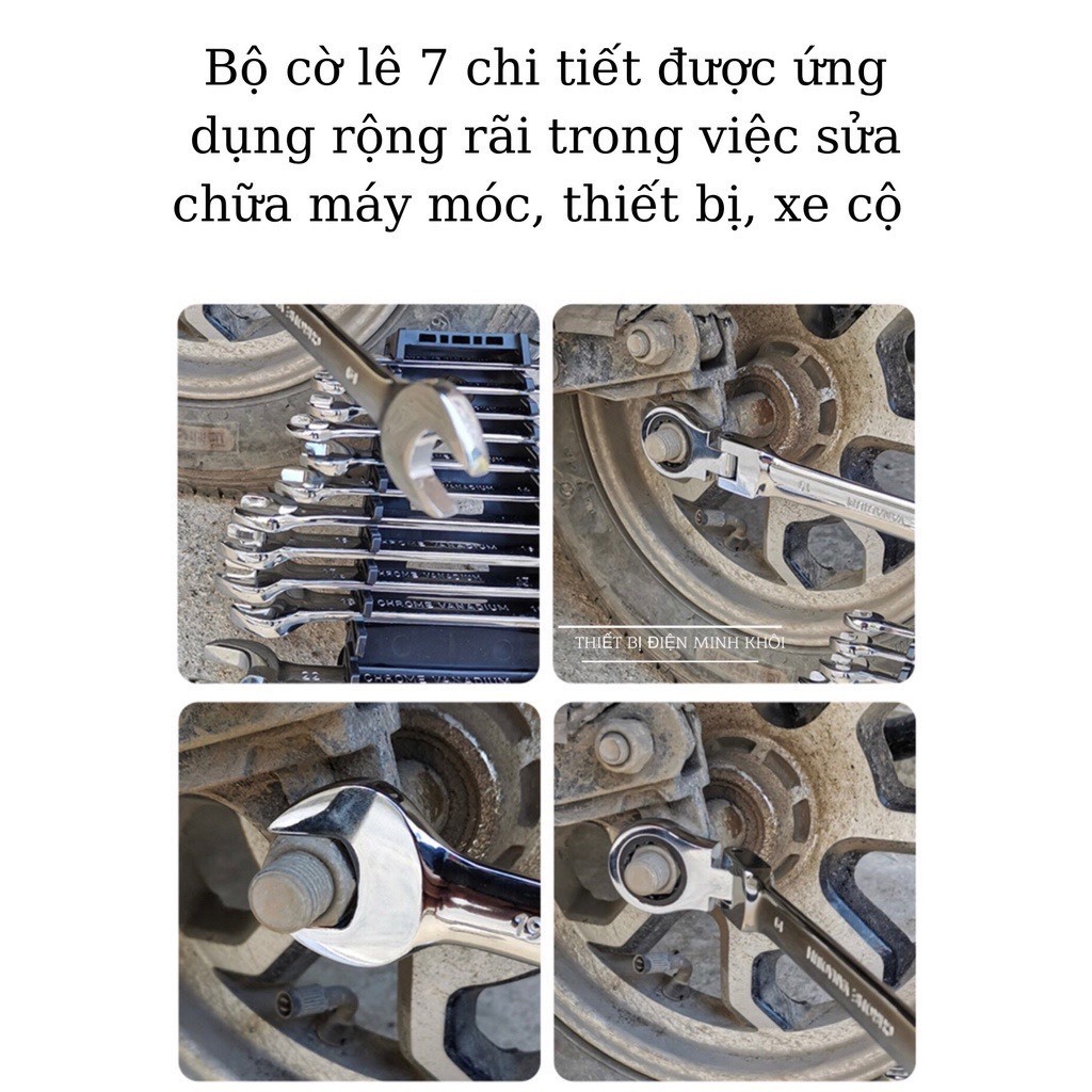 Cờ lê gật gù tự động,cờ lê đảo chiều,cờ lê đa năng,cờ lê chòng,cờ lê xoay,cờ lê vòng miệng,cờ lê lắc léo,cà lê gật gù