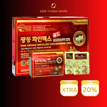 Tinh Dầu Thông Đỏ Kwangdong Hàn Quốc Hộp 120 Viên