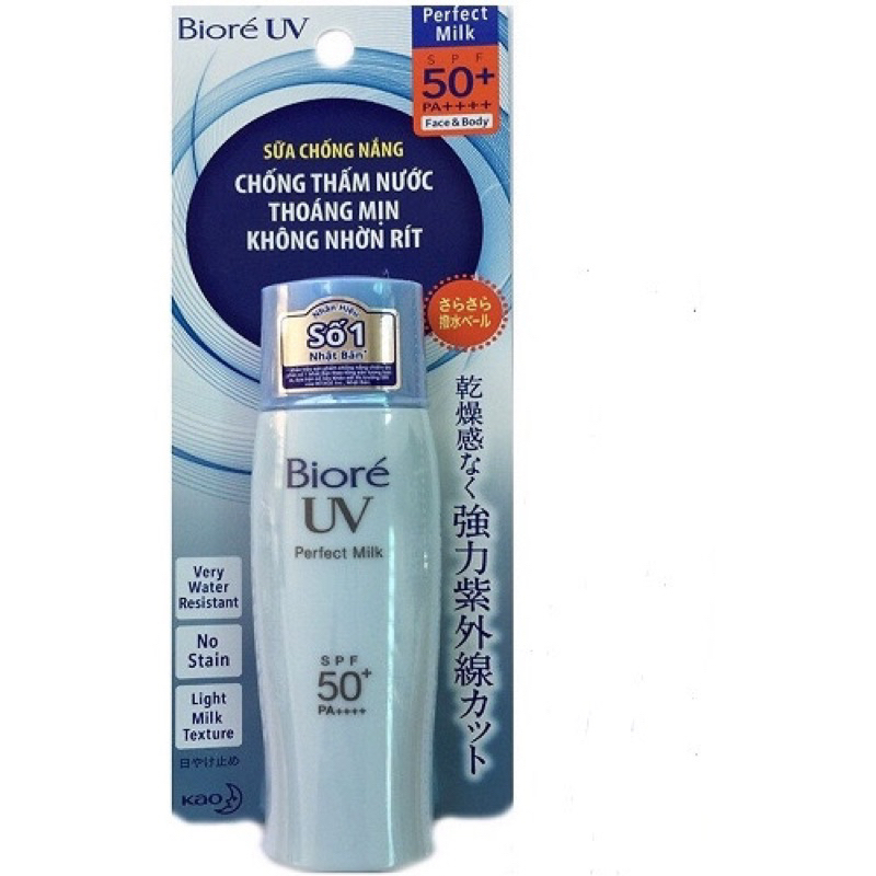 Kem Chống Nắng Biore Bright Milk SPF 50+ 30ml Hồng (Dành Cho mặt)