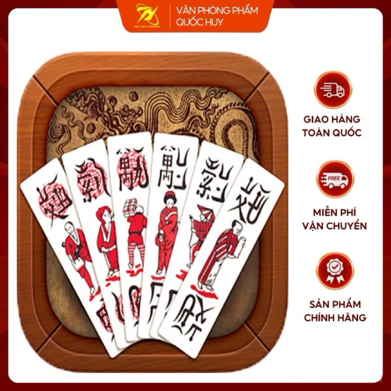 BỘ BÀI TỔ TÔM 120 CÂY, HAI MẶT TRẮNG, HÀNG DẦY ĐẸP - VPP QUỐC HUY