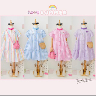 Váy bé gái, Váy babydoll sơ mi kẻ cổ tàu cho bé gái 10 đến 30kg