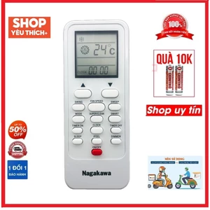 Điều khiển điều hòa máy lạnh nagakawa 1 nút đỏ hàng xịn - Tặng kèm pin chính hãng