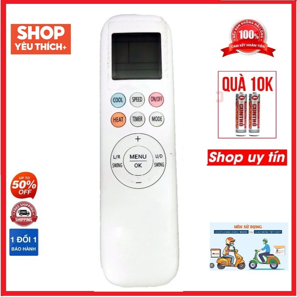 Điều khiển điều hòa đa năng casper NL-CP01, Remote máy lạnh casper mẫu đa năng dùng cho nhiều mẫu khiển khác nha casper