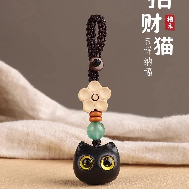 Dây treo điện thoại hình Mèo may mắn