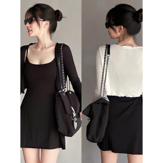 Áo khoác cardigan nhẹ mùa đông lửng trắng đen xinh VANISA CDG02