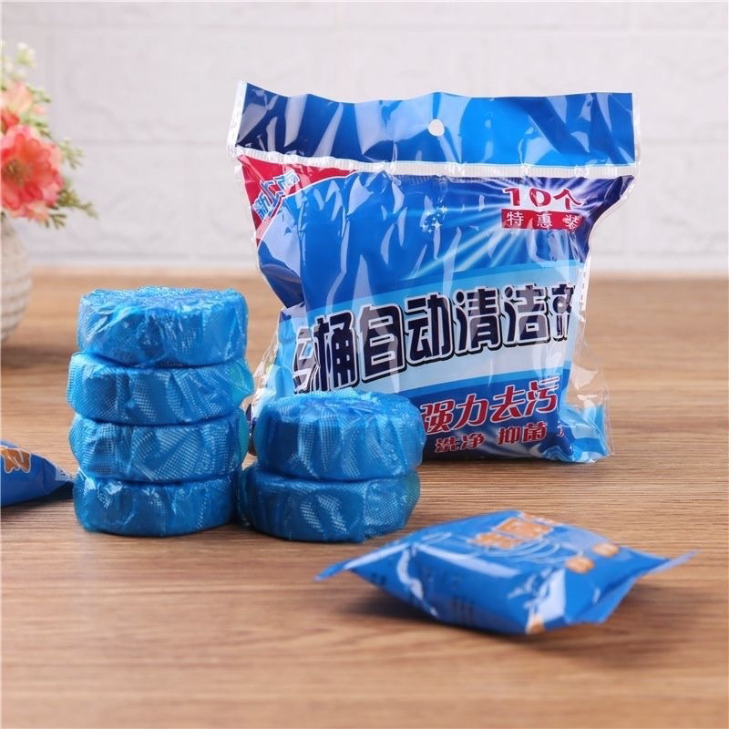 Viên Thả Bồn Cầu Túi 10 Viên Khử Mùi và Diệt Khuẩn Bồn vệ sinh