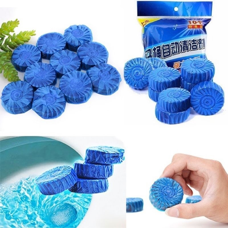Viên Thả Bồn Cầu Túi 10 Viên Khử Mùi và Diệt Khuẩn Bồn vệ sinh