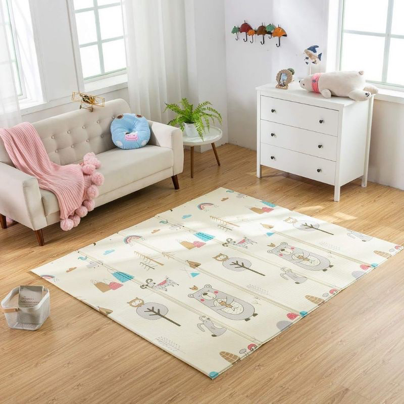 { SIÊU RẺ}   THẢM XỐP CHO BÉ LÓT SÀN GẤP GỌN XPE TRẢI SÀN 2 MẶT CHỐNG TRƠN 1m8 x 2m
