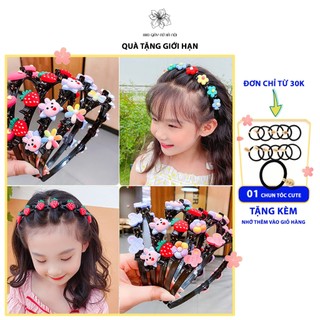 Bờm tóc, cài tóc kẹp bện tóc CHO BÉ đính stick siêu xinh, cute C20