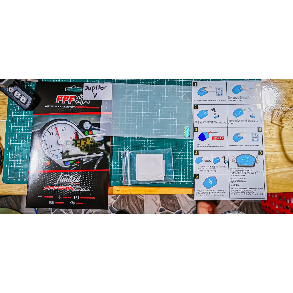 PPF xe JUPITER v, jupiter v .... UPPF dán bảo vệ mặt đồng hồ xe