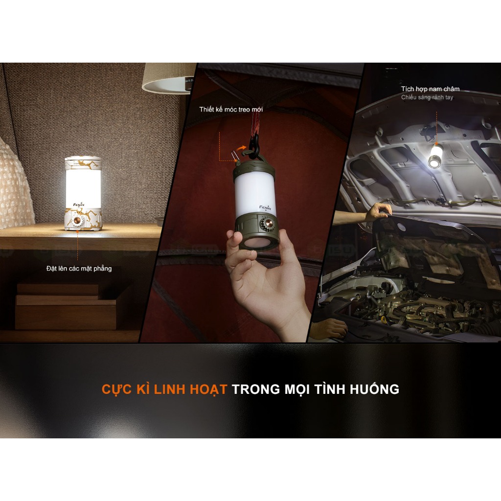 ĐÈN PIN CẮM TRẠI FENIX CL26R PRO (650 LUMENS)