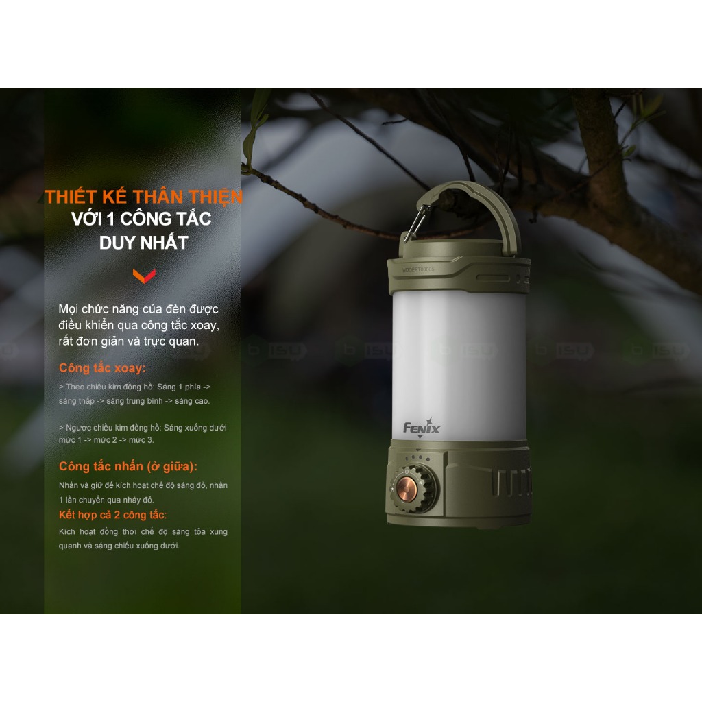 ĐÈN PIN CẮM TRẠI FENIX CL26R PRO (650 LUMENS)