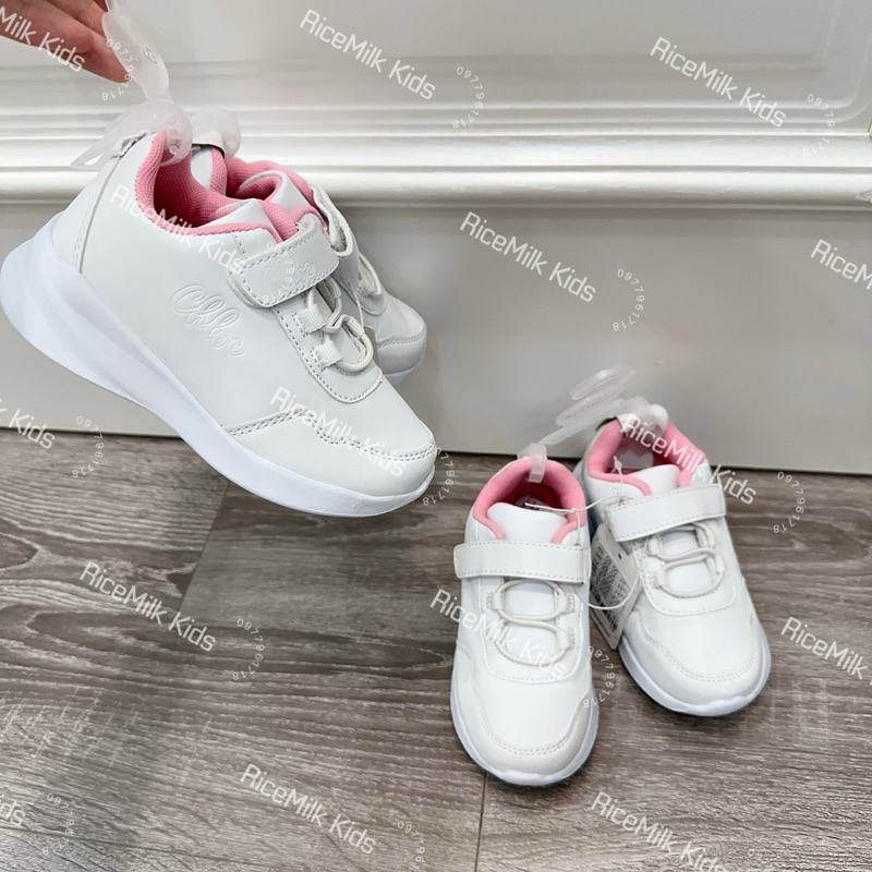 Giày sneaker cho bé gái Redtag trắng phối hồng xuất dư xịn(bảng size ở ...