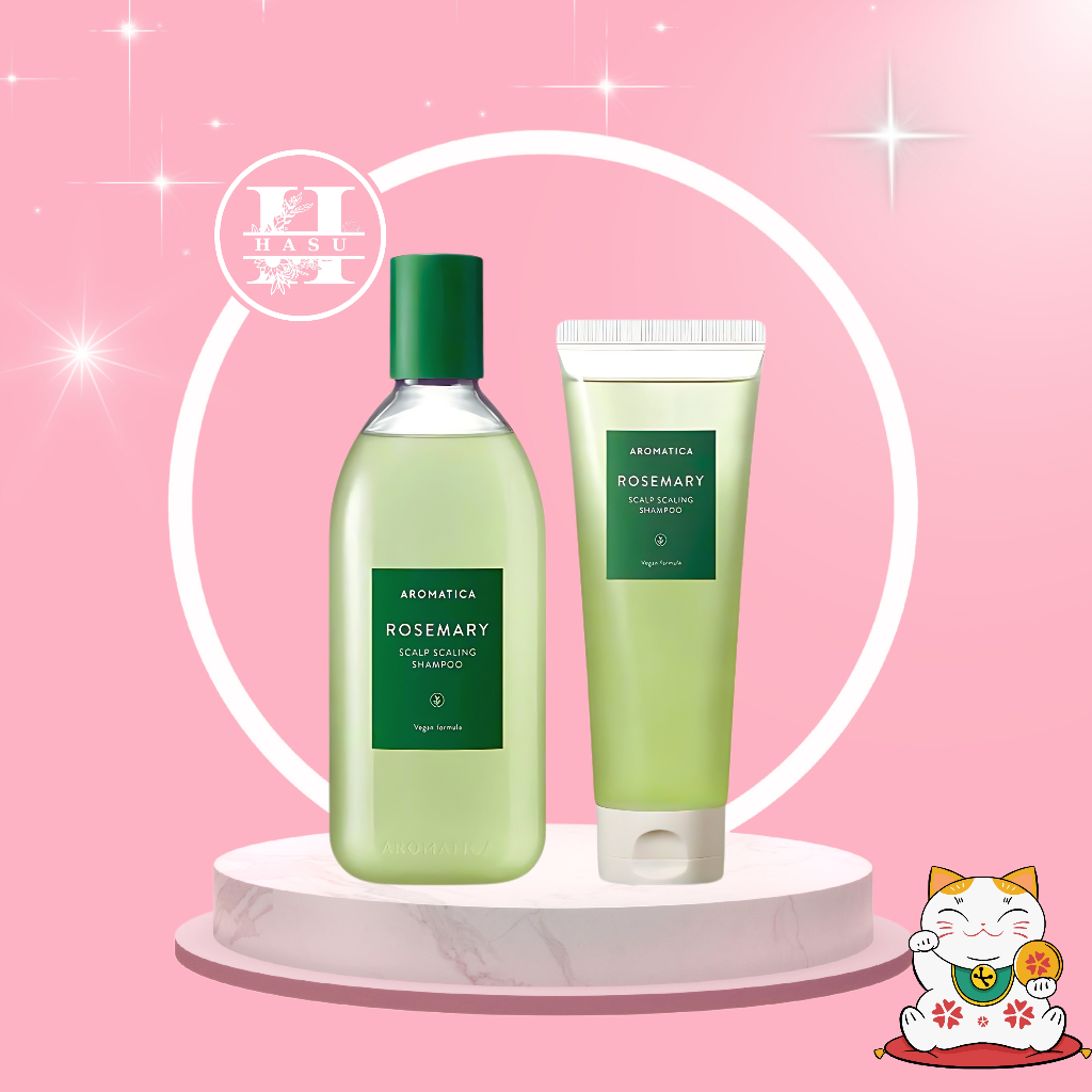 Dầu gội chiết xuất hương thảo ngăn rụng tóc Aromatica Rosemary Scalp Scaling Shampoo - HasuShop