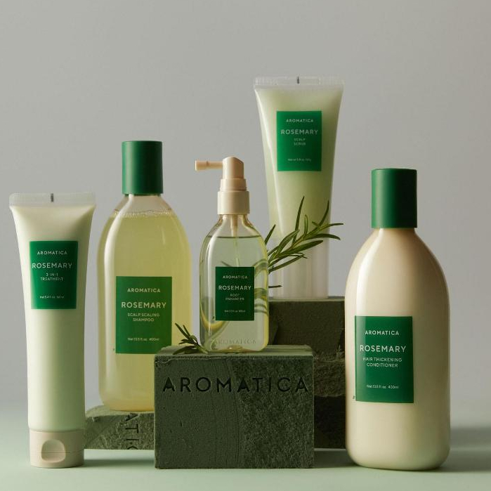 Dầu gội chiết xuất hương thảo ngăn rụng tóc Aromatica Rosemary Scalp Scaling Shampoo - HasuShop