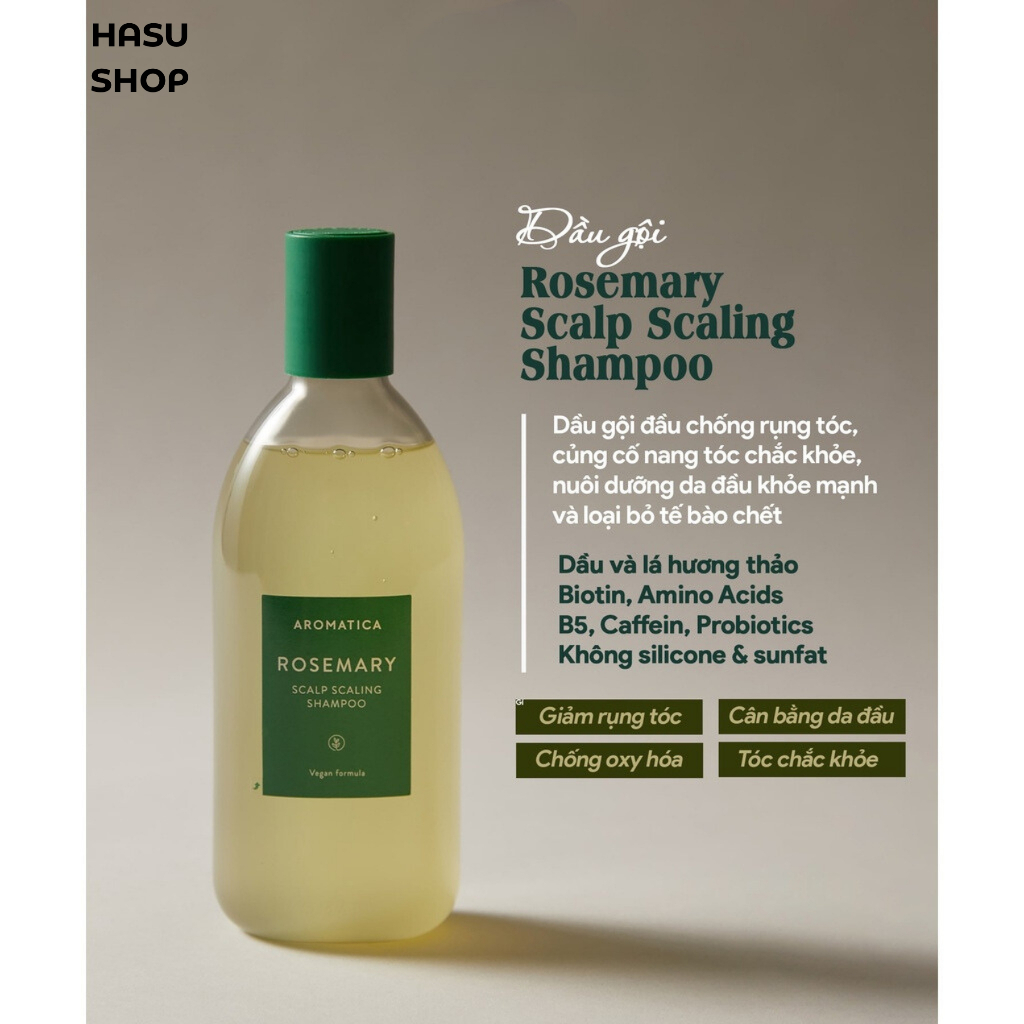 Bộ sản phẩm hương thảo chăm sóc tóc rụng yếu AROMATICA ROSEMARY