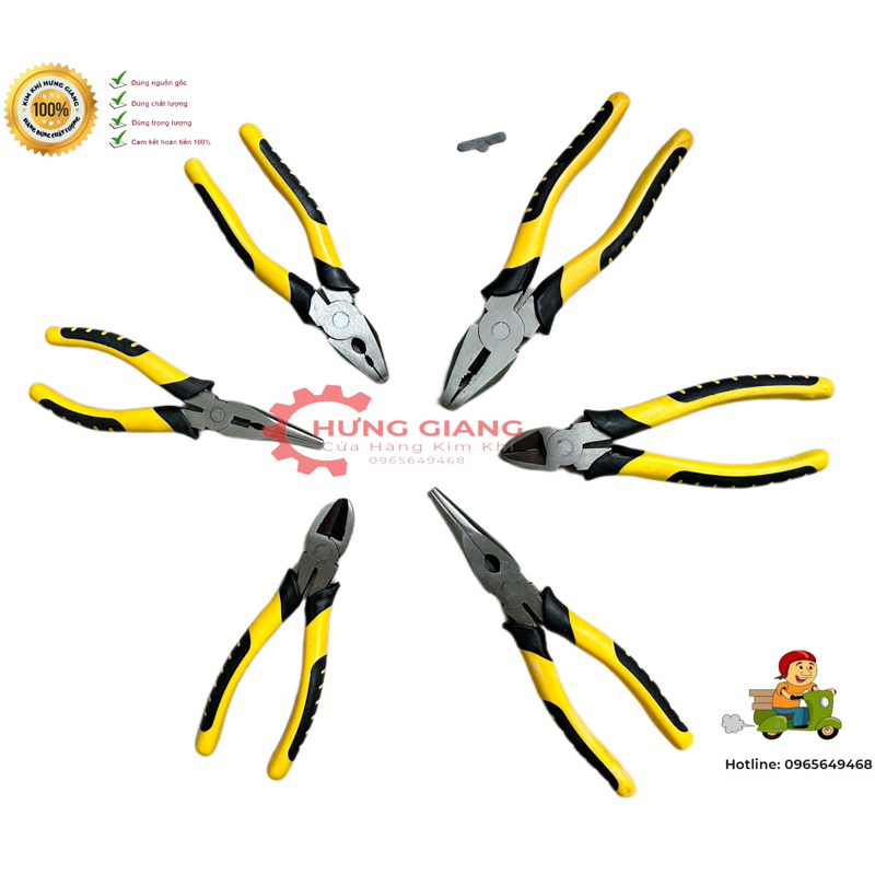 Kìm Điện, kìm Nhọn, Kìm Cắt 6inch 8inch đa năng Chuyên dụng