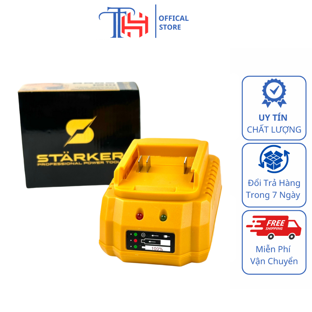 Sạc Nhanh 2A STARKER Có Quạt Gió Trong Mạch Chân Pin Phổ Thông M21