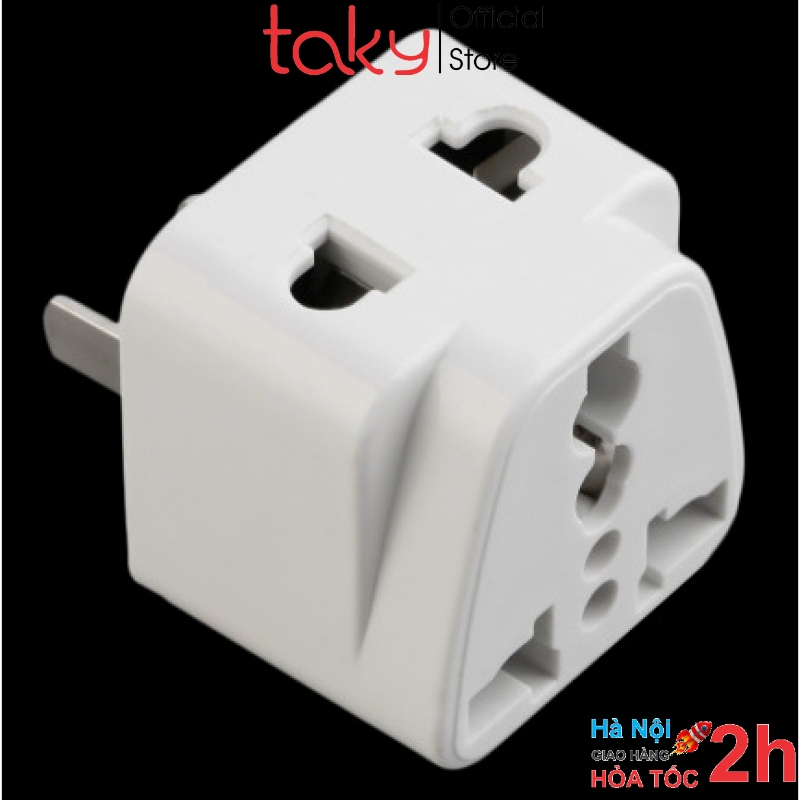 Ảnh Ổ Cắm Chuyển - Taky, Chia 2 Ra Ổ Cắm, Chuyển Đổi 3 Chân Sang 2 Chân Chẩn Dẹt Chuấn US - Japan - Đài Loan- 8610chandet 2
