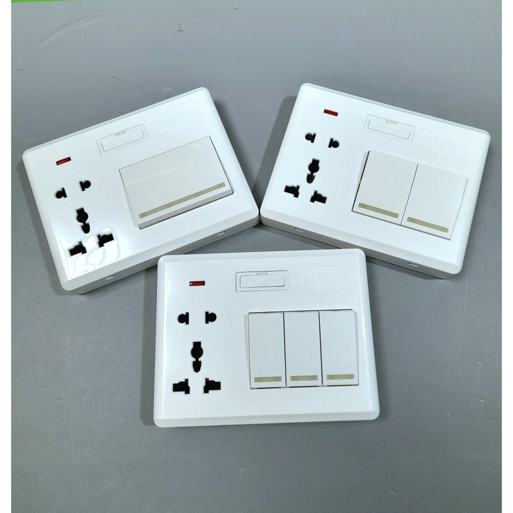 [Eliton] Bảng điện kiểu chìm 2 ổ cắm 1 2 3 công tắc lắp nổi, Taplo điện ...