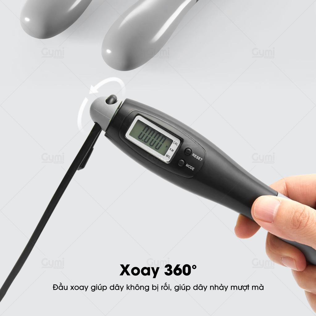 Dây Nhảy Thể Dục, Không Dây Đếm Số Vòng Tự Động Calo & Km, bóng lớn 65mm, 4 Chế Độ - DN04