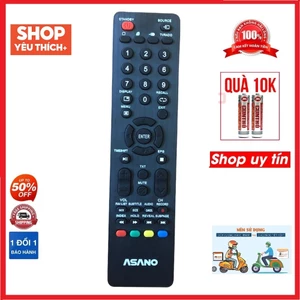 Điều khiển tivi ASANO smart internet thay thế khiển zin theo máy - tặng kèm pin chính hãng -Remote tivi Asano internet