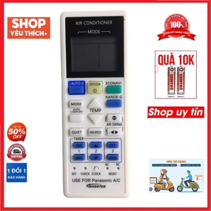Điều khiển điều hòa Panasonic inverter-A75C4143 1 chiều ,2 chiều loại tốt thay thế khiển zin theo máy - Tặng kèm pin