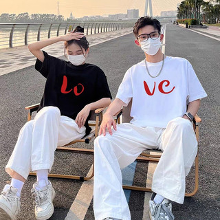 Áo cặp nam nữ, áo đôi mặc cặp với người yêu in chữ love ( GIÁ 1 ÁO ) chất cotton thoáng mát thấm hút