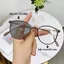 Gọng kính cận mắt kính đổi màu thời trang nữ mắt tròn không độ chống tia UV ánh sáng xanh thay được tròng cận ABICA 501