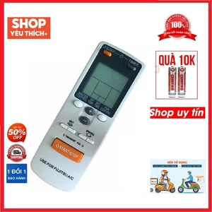 Điều khiển điều hòa Fujitsu 1 chiều , 2 chiều loại tốt thay thế cho mã khiển zin - Tặng Kèm Pin