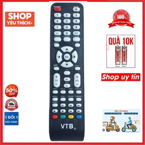 Điều khiển đầu VTB loại tốt zin theo máy - Tặng kèm pin chính hãng - Remote VTB - Remote Đầu thu VTB