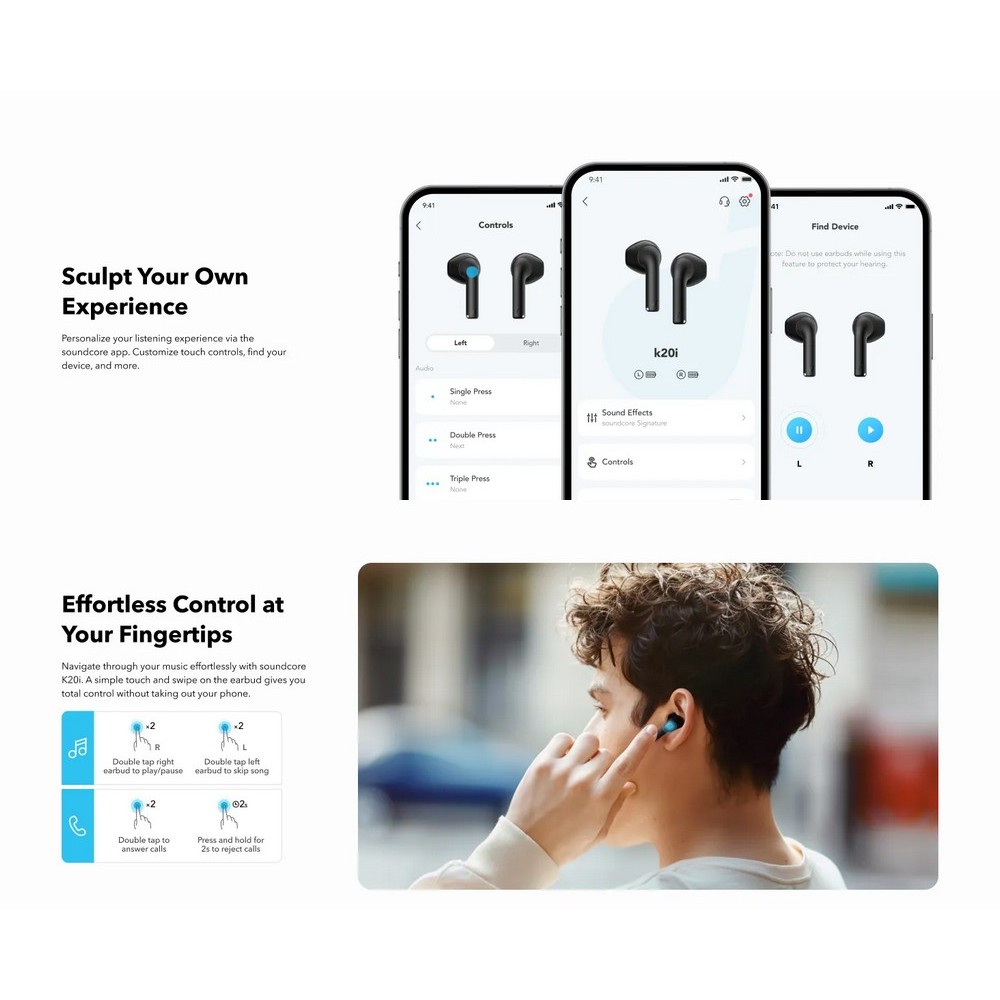 Tai Nghe True Wireless Anker Soundcore K20i ( A3994 ) | BT 5.3 [ bt Edifier X2 Soundpeats Air3 ] | BigBuy360 - bigbuy360.vn