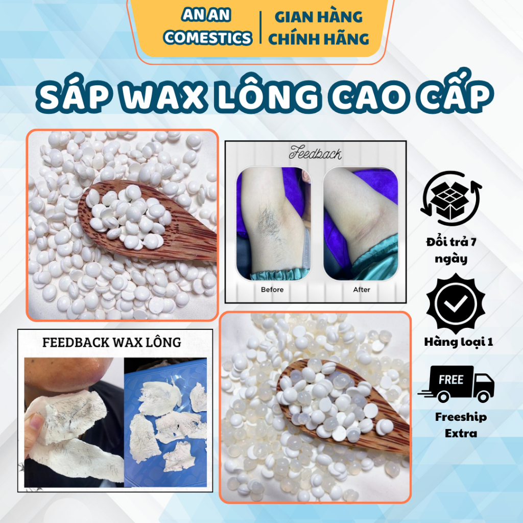 Sáp wax lông wax bean cao cấp SIÊU BÁM LÔNG, wax dẻo, thơm ( trong suốt ...