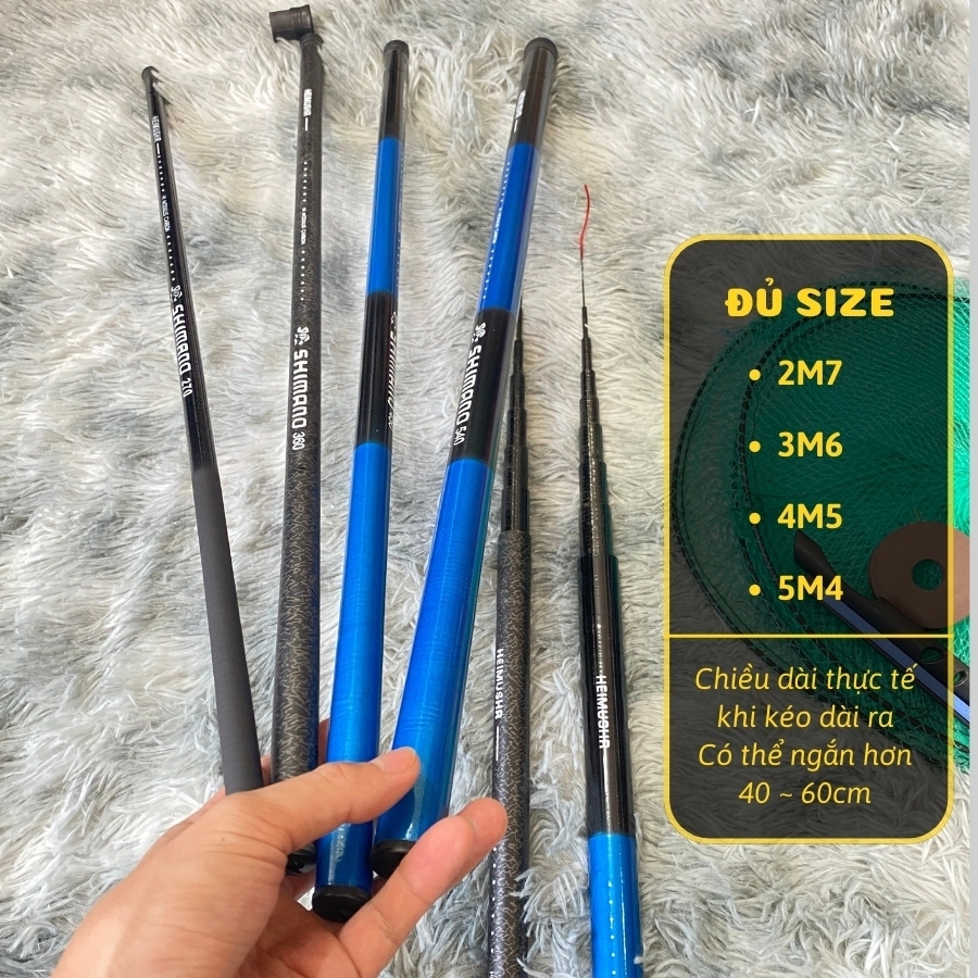 Cần Câu Tay Giá Rẻ SHIMANO Câu Tay Đài Rút Gọn 2m7/3m6/4m5/5m4/6m3