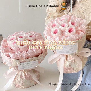 Giấy Nhăn Lụa Nhàu Pearl Pear Gói Hoa,Gói Qùa ,Bó Hoa Quả Siêu Xinh - Giấy Gói Hoa Nhàu YIYIHOME