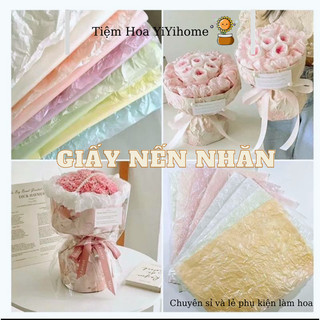 Giấy Nhăn Lụa Nhàu Pearl Pear Gói Hoa,Gói Qùa ,Bó Hoa Quả Siêu Xinh - Giấy Gói Hoa Nhàu YIYIHOME