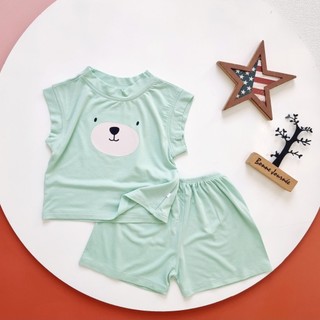 Bộ 3 lỗ thun lạnh bé trai Bunny dáng Hàn Quốc cho bé 6-15kg