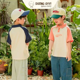 Áo thun polo hè bé trai RAGLAN DOYY size 10-28KG cotton cao cấp style Hàn Quốc  | Dương Oyy 010524188